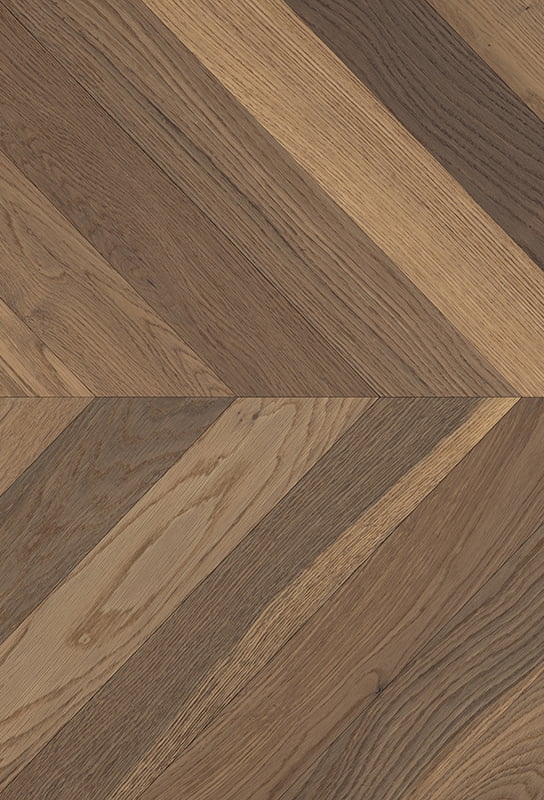 Alba quercus Carbonized Chevron Engineered lignum Tabulatum OA005-5